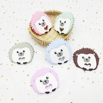 

Hedgehog Baby Teether Pacifier Pendant Food Grade Silicone Teether Baby Teething Toys Nipple Holder Accessories For Newborn Gift