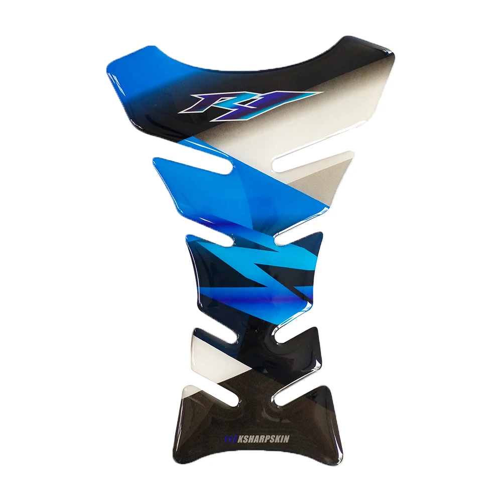 Мотоцикл 3D Fishbone топливный бак крышка бака Накладка Крышка для Yamaha R1 r1 - Цвет: blue
