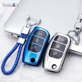 Custodia morbida per chiave a distanza per Auto in TPU per Ford Fiesta Focus 2 3 Ecosport KUGA Escape Mondeo B-MAX C-MAX 3 pulsanti accessori Auto