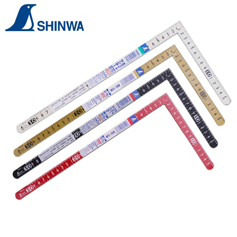 Penguin Shinwa Falegname Squares Curve Righello 30*15Cm Scala Ad Angolo Inverso 12400 12416 12411 12476