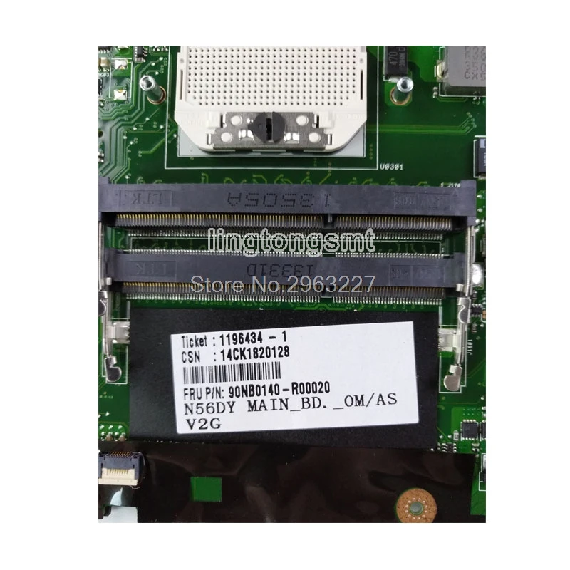 N56DY Motherboard Rev 2.0 Graphic HD8750M For Asus