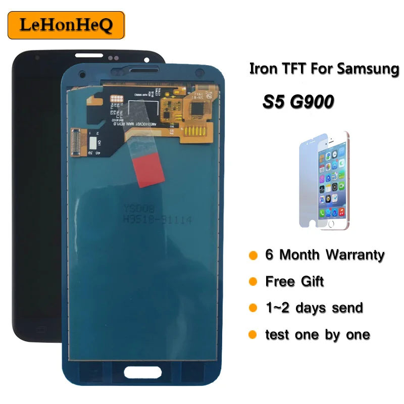 ЖК экран TFT для Samsung S5 G900 G900F G900M сменный сенсорный G900A G900T I9600 дисплей|Экраны