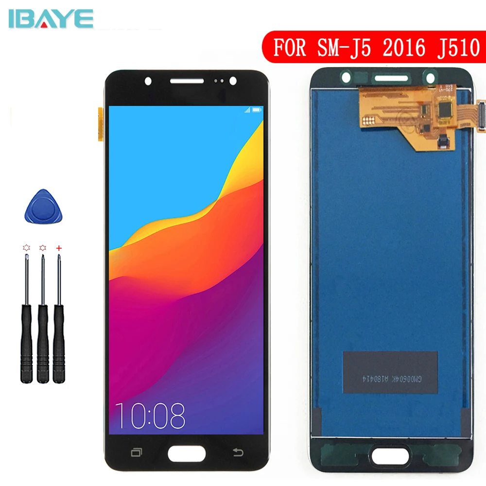AAA + для samsung Galaxy J5 2016 экран J510 lcd J510F Дисплей сенсорный дигитайзер стеклянная рамка