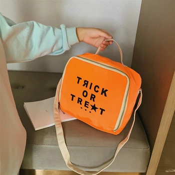 

Casual Girls Small Square Nylon Shoulder Bags Halloween Trick or Treat Children Crossbody Bag Boys Kids Purses and Handbags