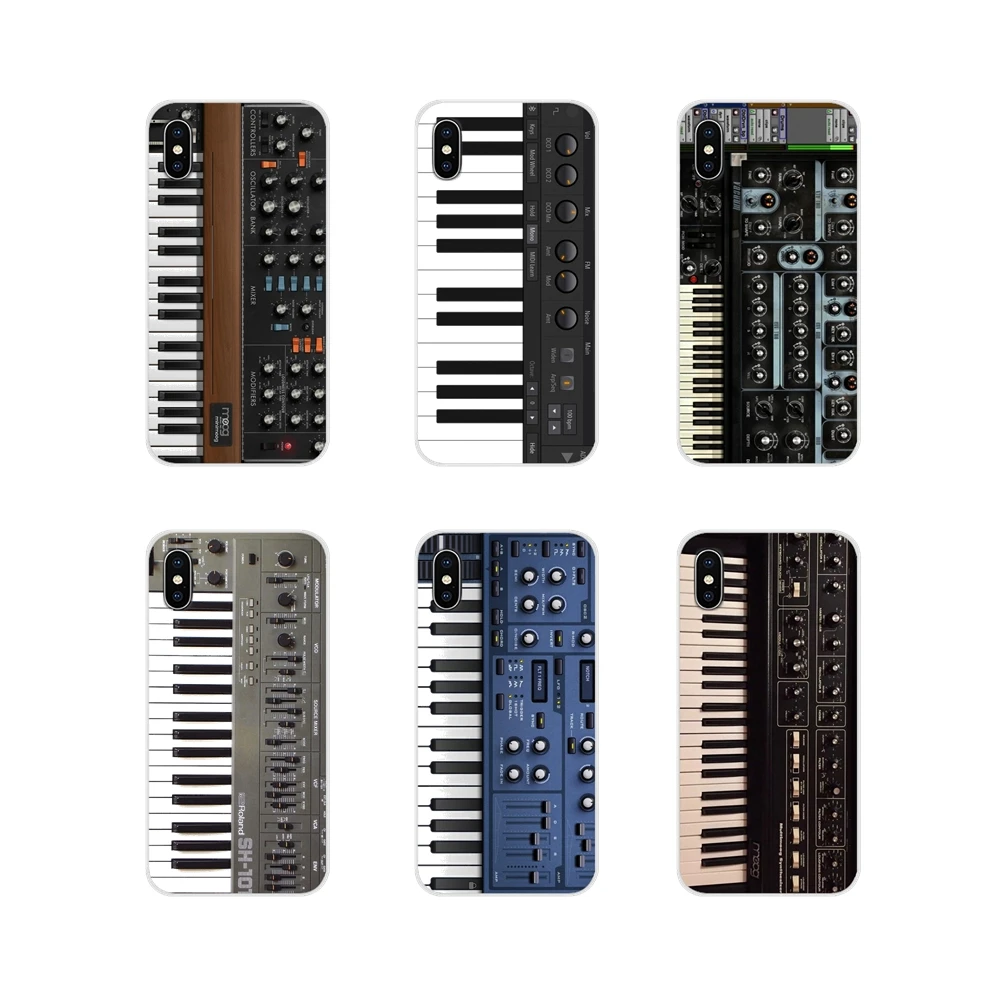 For Apple iPhone X XR XS 11Pro MAX 4S 5S 5C SE 6S 7 8 Plus ipod touch 5 6 Keyboard Synthesizer Music Accessories Phone Cover Bag | Мобильные