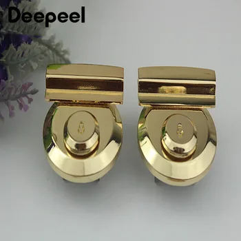 

Deepeel 2pcs Bags Plug Lock Gold Metal Turn Twist Lock Clasp for DIY Handbag Purse Hardware Closure Parts Replace Accessories