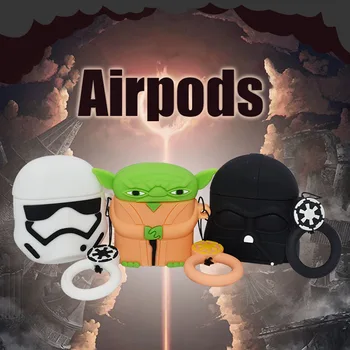 

Applicable to Airpods1 2 Bluetooth Headset Cartoon Silicone Case Airpods Star Wars Headset Set