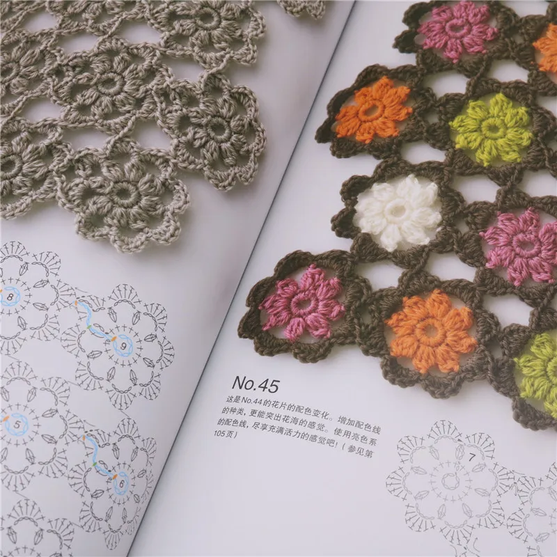 1pcs-111-pages-Art-Design-Book-Continuous-Crochet-Motifs-Knitting-art-creation-learning-DIY-sewing-tool