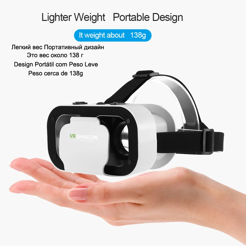 VR Shinecon G05A вр видео шлем виртуальной реальности очки 3D 3 D для iPhone Android смартфона