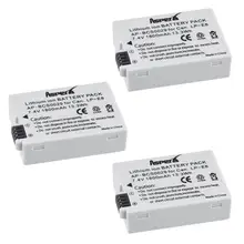 AsperX 3Pc LP-E8 LPE8 LP E8 Camera Battery Bateria for Canon EOS 550D 600D 650D 700D kiss X4 X5 X6i X7i Rebel T2i T3i T4i T5i