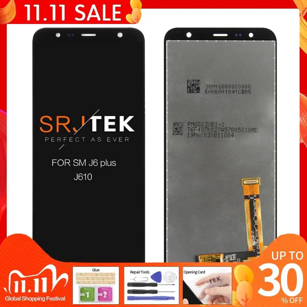 Оригинальный сенсорный ЖК-дисплей для Samsung Galaxy J4 + 2018 Plus J415 J415F J410 J6 Prime J610 |