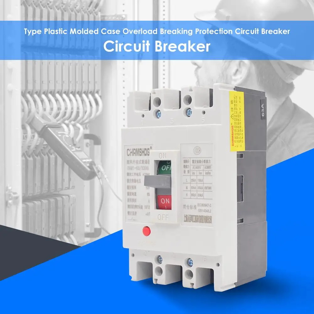 

63 Type Plastic Circuit Breaker Case New and High Quality Durable Overcurrent Overload Breaking Protection Circuit Breaker