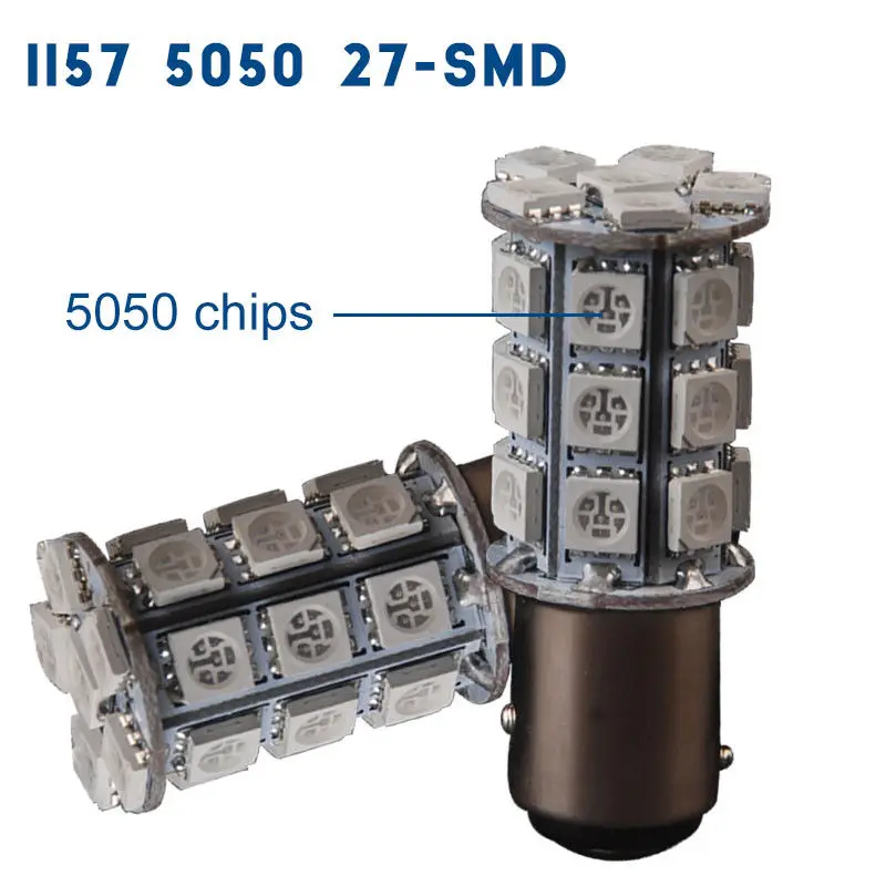 2 шт. желтый 1157-5050-27SMD светодиодный Автомобильный задний стоп-сигналы, парковочные огни, длительный срок службы, долговечный в использовании