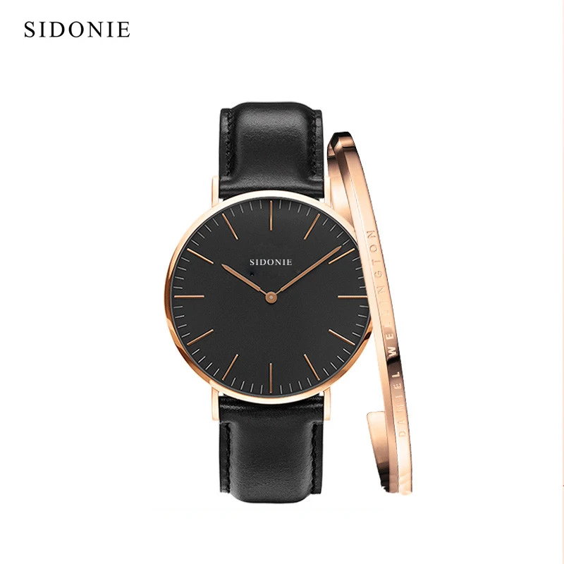 

High Quality Japan Quartz Movement Stainless Steel Mesh Band Creative Waterproof Unisex Black Watch For Men Women Drop shipping