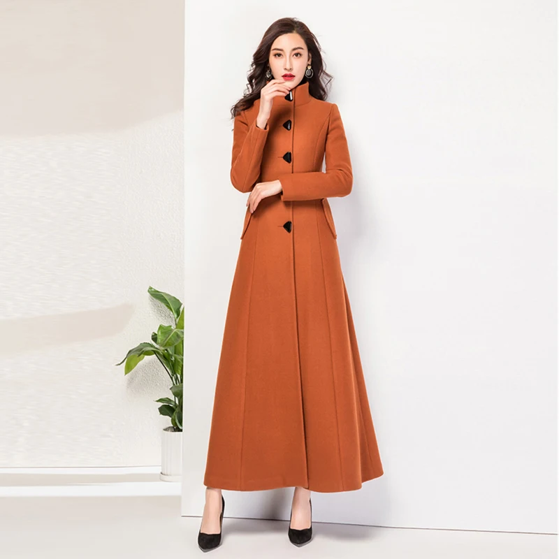 Универсальное однобортное тонкое зимнее женское пальто с воротником-стойкой, большие размеры XXXL, пальто с длинными рукавами, женская верхняя одежда для девочек - Цвет: khaki