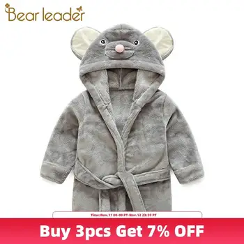 

Bear Leader Baby Bathrobe Children Kids Pajamas Panda Mouse Rabbit Bath Robe Baby Homewear Boys Girls Hooded Robe Beach Towel