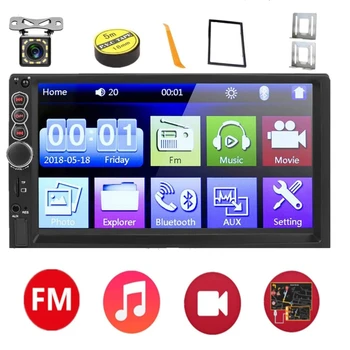 

2 Din LCD Touch screen autoradio Car radio player 7”bluetooth Mirror Link Auto audio Car Stereo MP5 player Rear View Camera