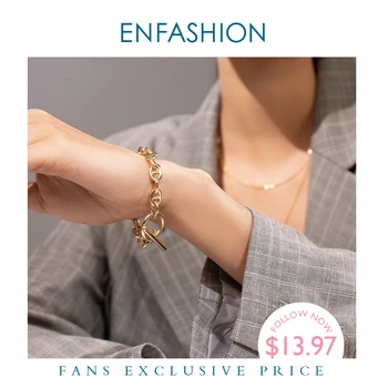 

ENFASHION Geometric Hollow Bracelet Femme Gold Color Stainless Steel Punk Bracelets For Women Fashion Jewelry Friends Gift B2046
