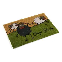 Paillasson noir mouton (40x2x60 cm)