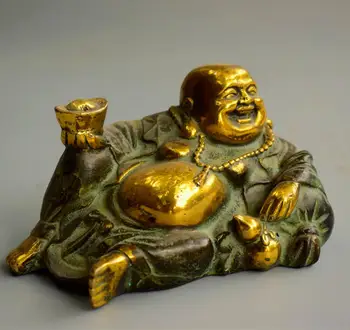 

Copper Statue Pure copper Maitreya Buddha bronze statue Maitreya Buddha Yuanbao Maitreya Buddha statue Fengshui bronze ware acce