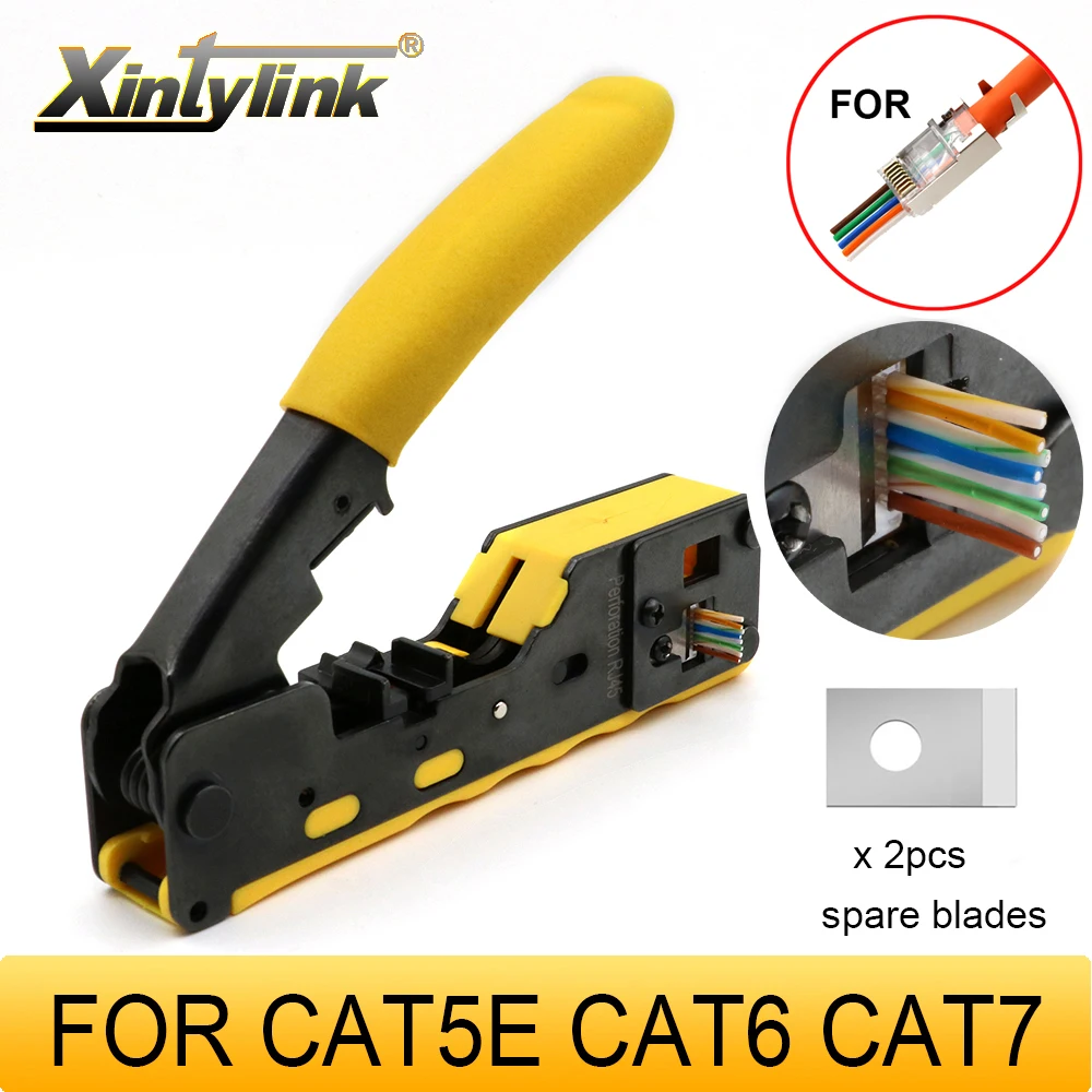 Клещи для обжима кабеля ethernet все в одном xintylink rj45 cat5 cat6 cat7 cat8 | Компьютеры и офис
