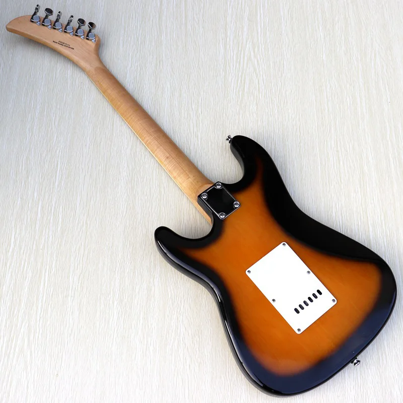 Электрогитара sunburst, высокий Глянец, 39 дюймов, 6 струн, электрическая гитара с белыми hardwares, Кленовая Шея