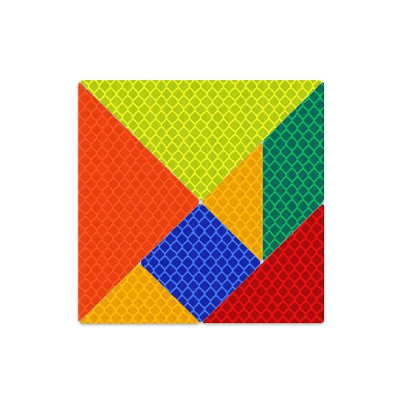 DIY Tangram светоотражающая лента красочные Предупреждение ющие отражающие наклейки креативные автомобильные наклейки украшения сделаны из 3M материалов