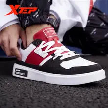Xtep Men Skateborading Shoes Mixed Color Classic Casual shoe Leather Stitching Skateboard Sneakers 881119319075