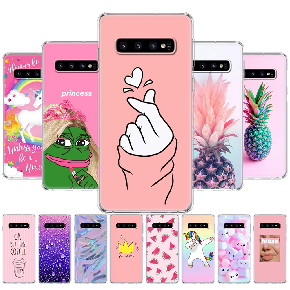 Per Samsung Galaxy S10 Custodia S10Plus Custodia In Silicone Tpu Cover Phone S10 E Custodia Per Samsung S10 Plus G975F S 10 Sm-G973F Custodia