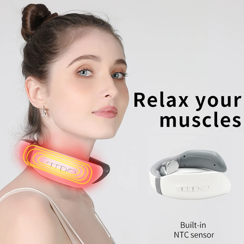 

Electric Neck Massager Pulse Back Massager Far Infrared Heating Power Control Pain Relief Health Care Relaxation Tool Machine