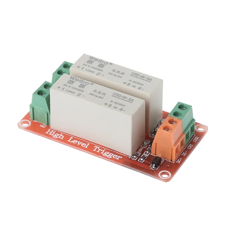 2 канала SSR твердотельные реле высокий-низкий триггер 5A 5v12v для Arduino R3