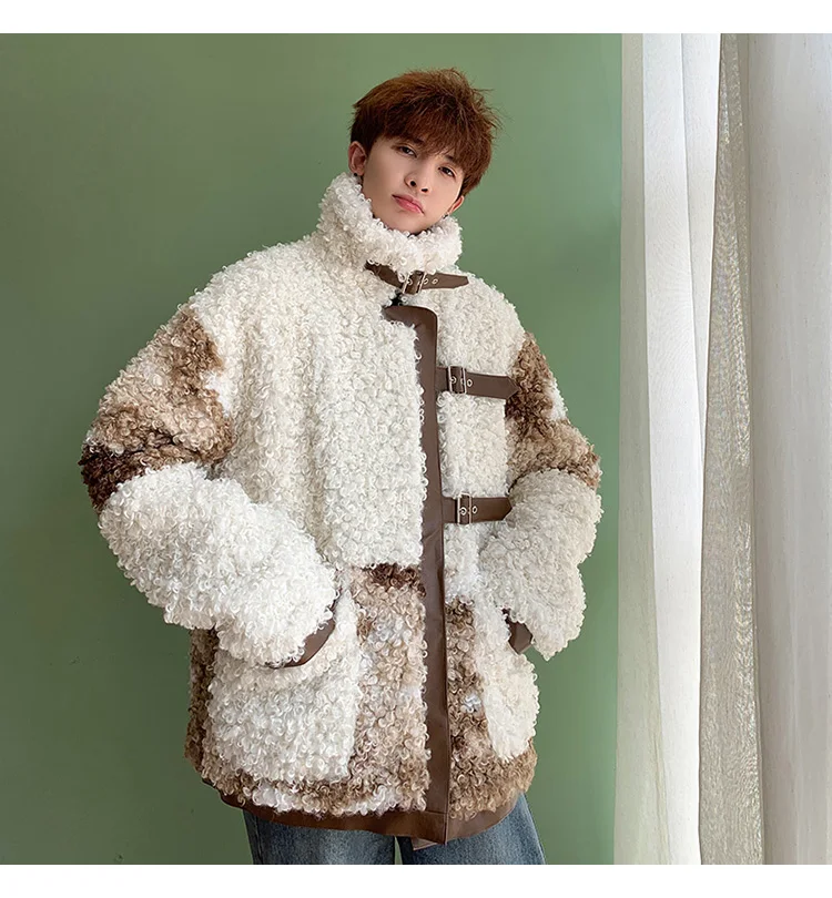 Privathinker, Мужская утолщенная овечья шерсть, осенне-зимняя куртка, пальто, Мужская Корейская Повседневная парка, уличная Теплая мужская, свободная одежда