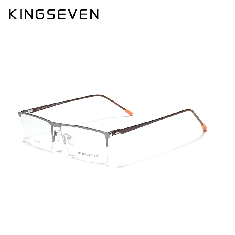 Очки KINGSEVEN в титановой оправе для мужчин ультралегкие квадратные очки коррекции