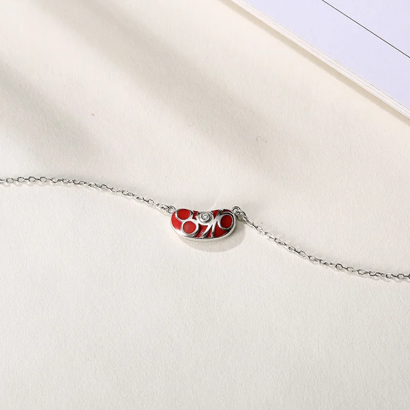 

S925 Fine Silver Accessories Women's Douyin Hot Selling 89 Not 10 Online Celebrity Necklace Enamel Abrin Lovers' Day Gift
