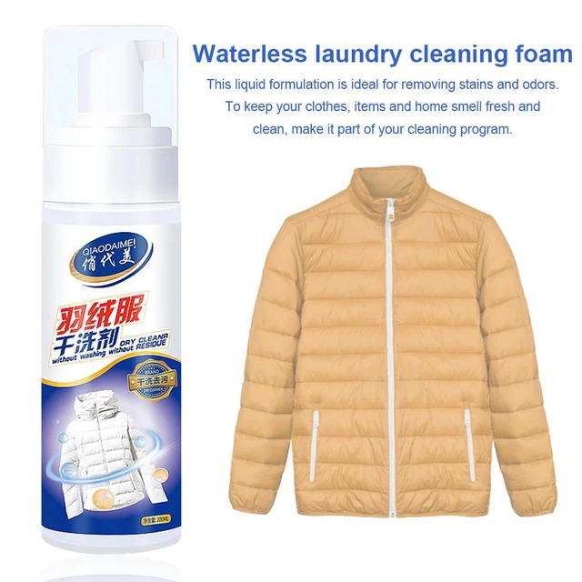 Dry Clean Spray, Water Free Dry Cleaning Spray Down Jacket Wash Detergent