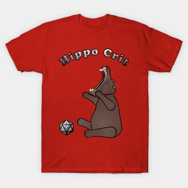 Мужская футболка HIppo Crit Fail Футболка женская | одежда