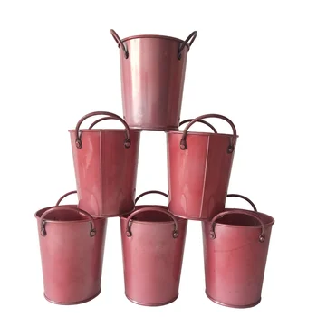

10Pcs/lot D9XH10CM Iron tub for christmas gift holder favor holder candy holder metal bucket DIY Decoration