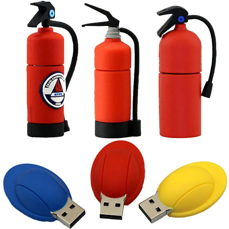 

Usb Flash Drive Cartoon Mini Fire Extinguisher Pen Drive 4g 8g 16g 32G 64G 128G 256g Pendrive Real Capacity Memory Stick U Disk