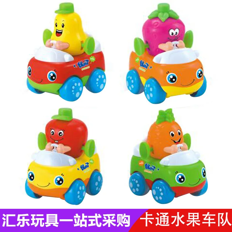 

Huile toys 356A Happy Motorcade Fruit Series Ultra-strength Inertia Car Cartoon Animal Modeling Drop-resistant Not Bad