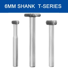 

6mm Shank Single Groove Tungsten Steel Grinding Head Carbide Burr Bit Rotary File Milling Cutter For Grinding Metal