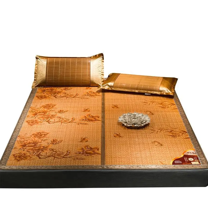 Bedspread on the Bed Linens Bed Covers Cover Linen Mattresses Elastic Fitted Sheet Mattress Summer Bamboo Mat Mat