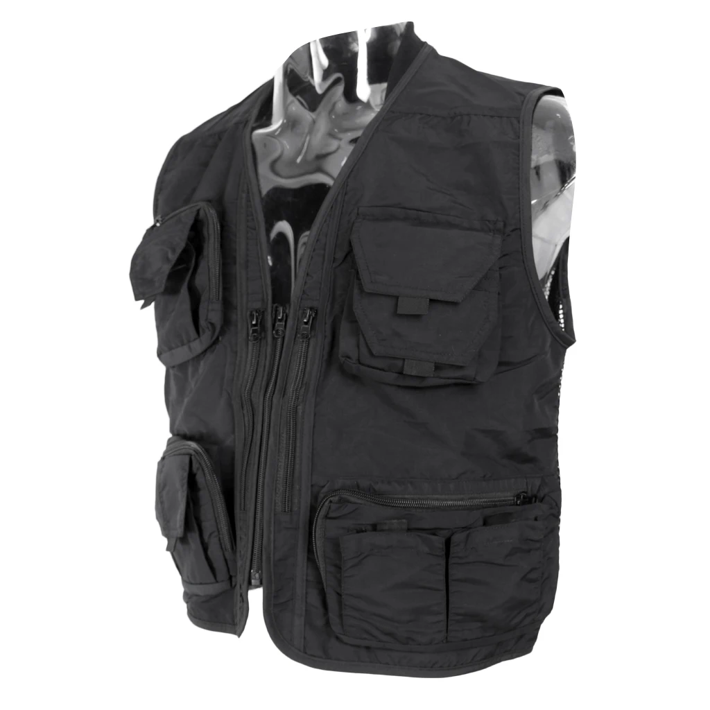 Breathable Fishing Vests Fashion Men Multi-pocket Fishing Hunting Mesh Vest Photography for Jacket Fishing Camping Hunting