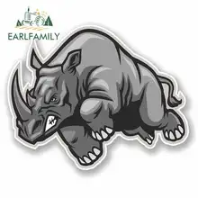 EARLFAMILY 13cm x 13cm Angry Rhinosaurus Car Stickers Vinyl JDM Bumper Trunk Truck Graphics Waterproof RV VAN 3D DIY Fine Decal EARLFAMILY 13cm x 13cm Angry Rhinosaurus Car Stickers Vinyl JDM Bumper Trunk Truck Graphics Waterproof RV VAN 3D DIY Fine Decal