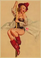 Pole dance sticker Retro Sticker Pin Up Sexy Girl Decal Suitable for Art Home Room Wall Painting Windows Bar Car Decor