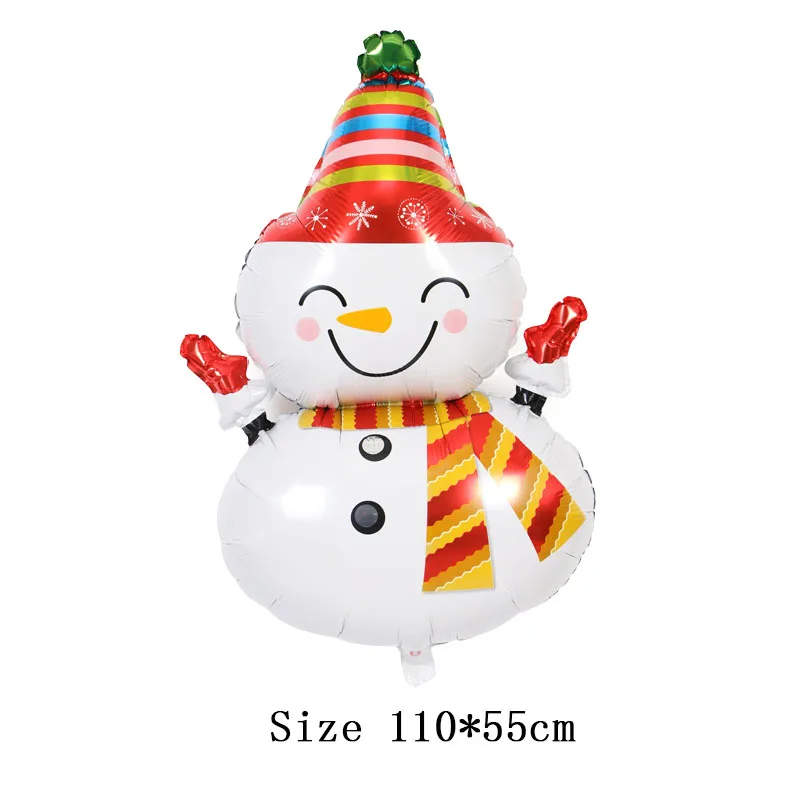 snowman 2 Рождественские фольгированные шары Санта Клаус шар Снеговик Глобус Рождественский олень Пингвин шар рождественские украшения для дома год - Цвет: snowman 2
