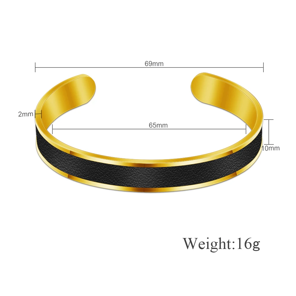 Men Leather Bracelet  Stainless Steel Men Cuff Bangle Gift for Boyfriend Husband Fathers Day Gift 5