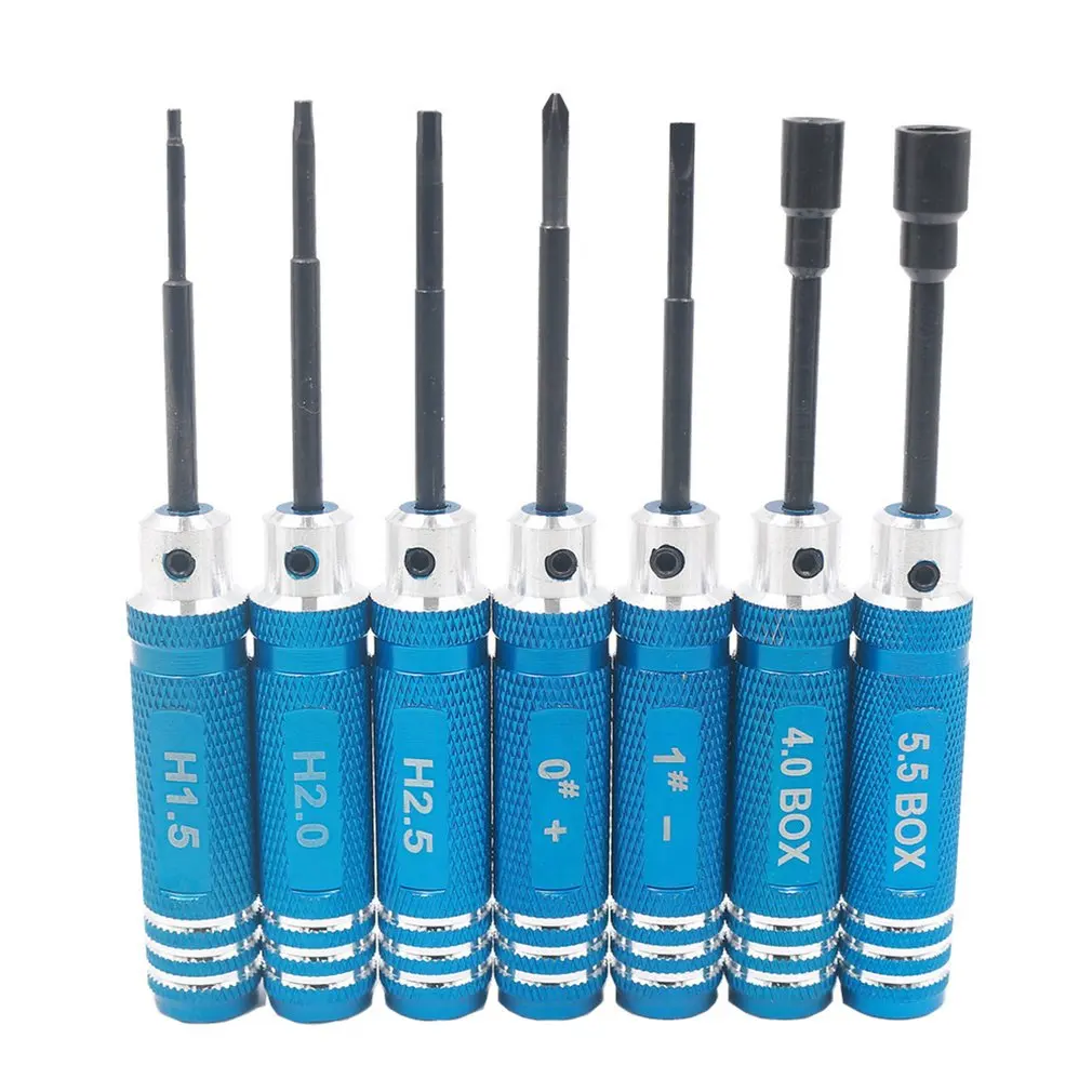 

7pcs Model Aircraft Tools Car Model Repair Aluminium Alloy Model Installation And Disassembly Tools Screwdriver