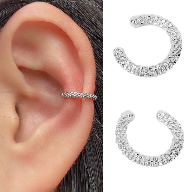 Earrings Without Ear Hole Star Wrap Clip On Earrings Earcuff for Women Chain Hollow Ear Cuff  Fake Earring Piercing