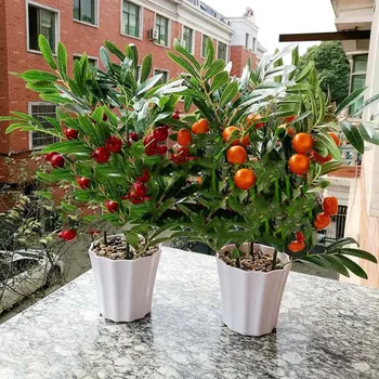 

Home decoration fruit simulation bonsai simulation decoration artificial flowers fake green potted plant decorations c