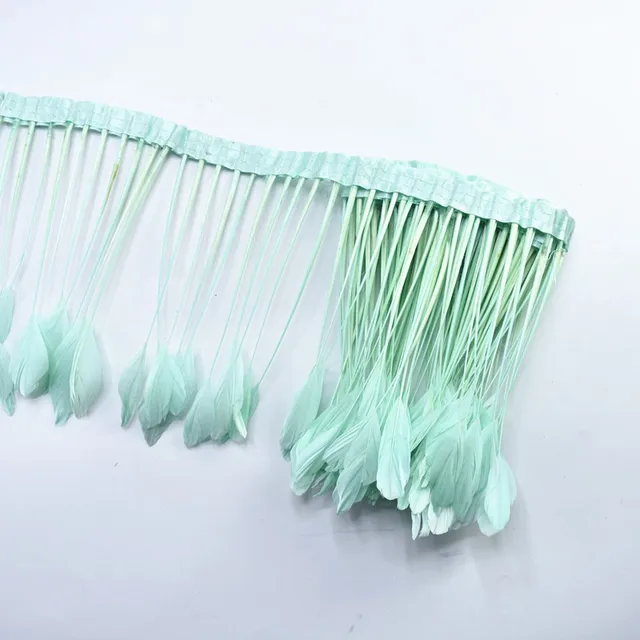 Adornos de Plumas de la cola de ganso para manualidades, cinta para